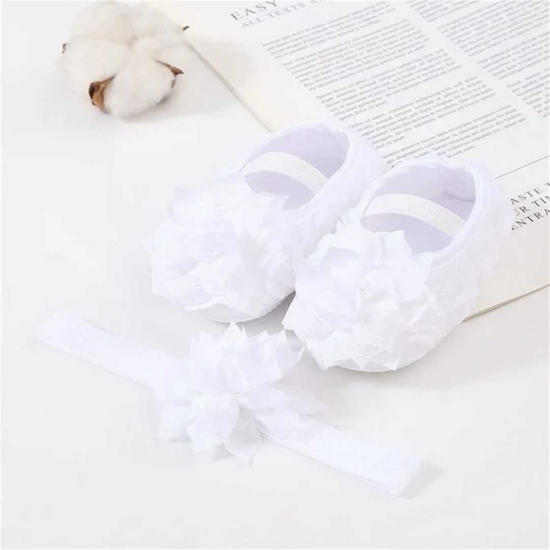 ০-১২ মাস Pudcoco Baby Girls Shoe সাদা- 68