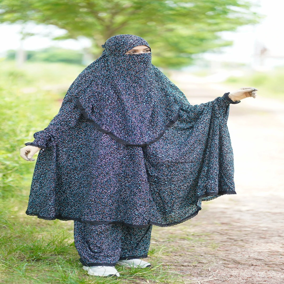 Khimar And Plazo Set - 503 - Thumbnail 3