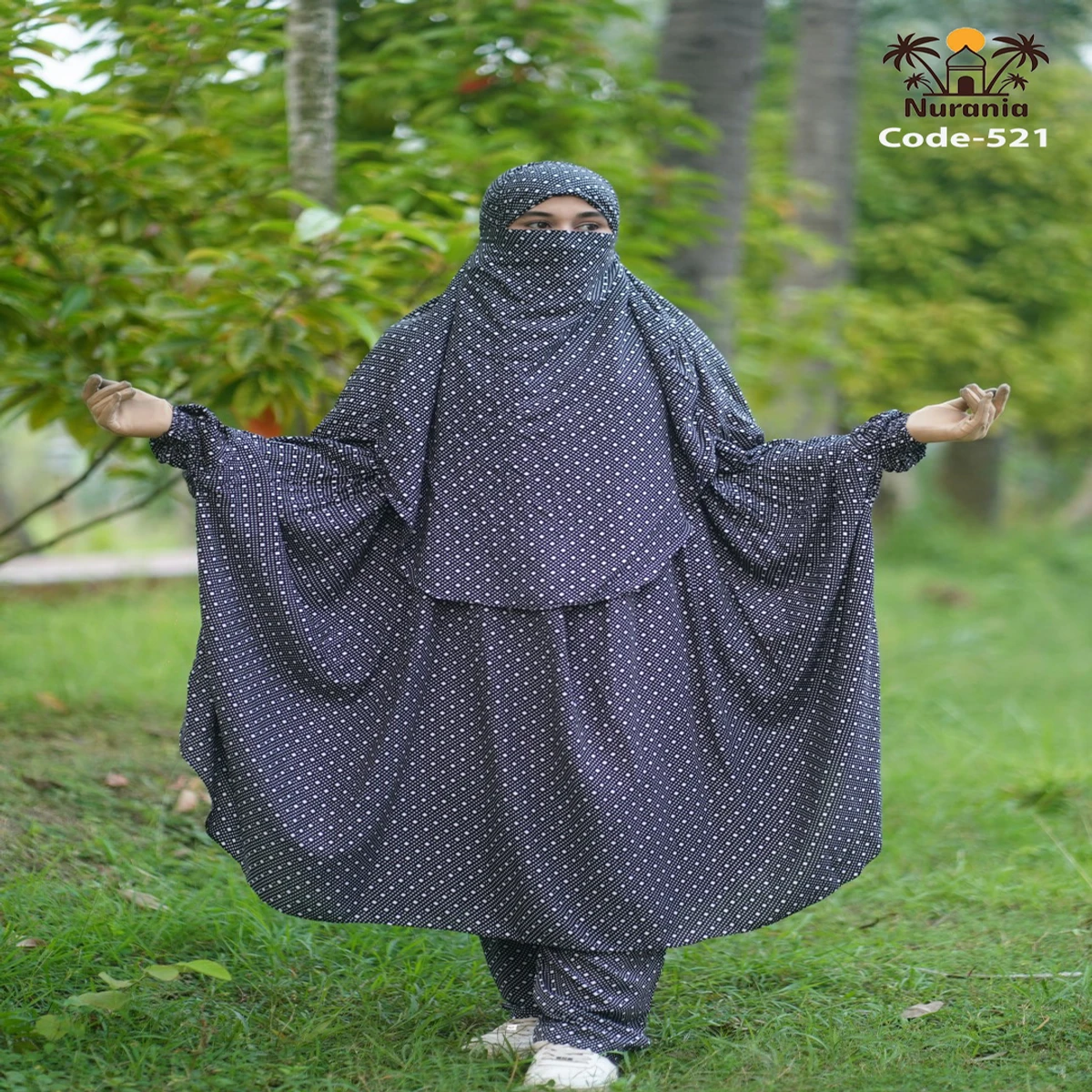 Khimar And Plazo Set - 521 - Thumbnail 3