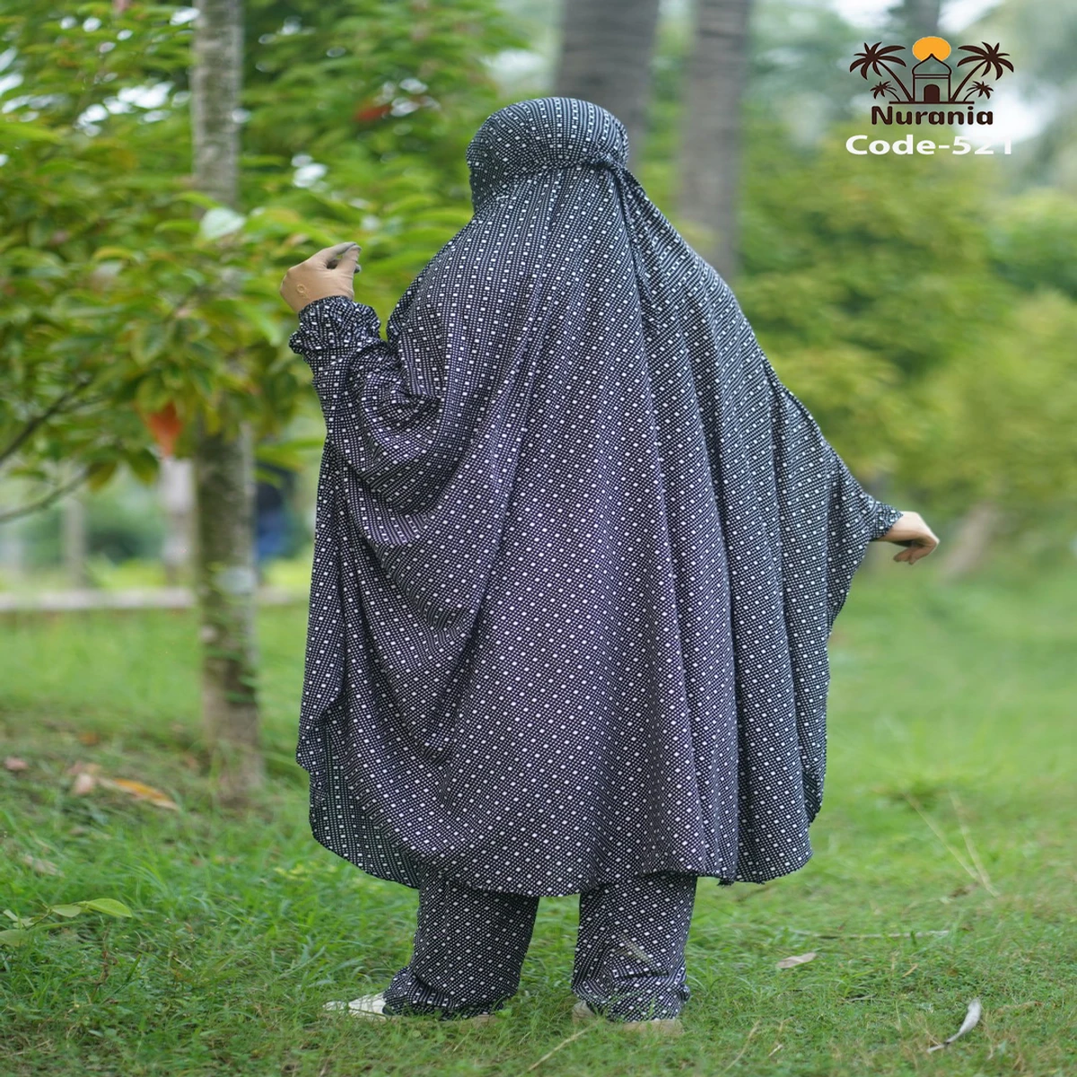 Khimar And Plazo Set - 521 - Thumbnail 4