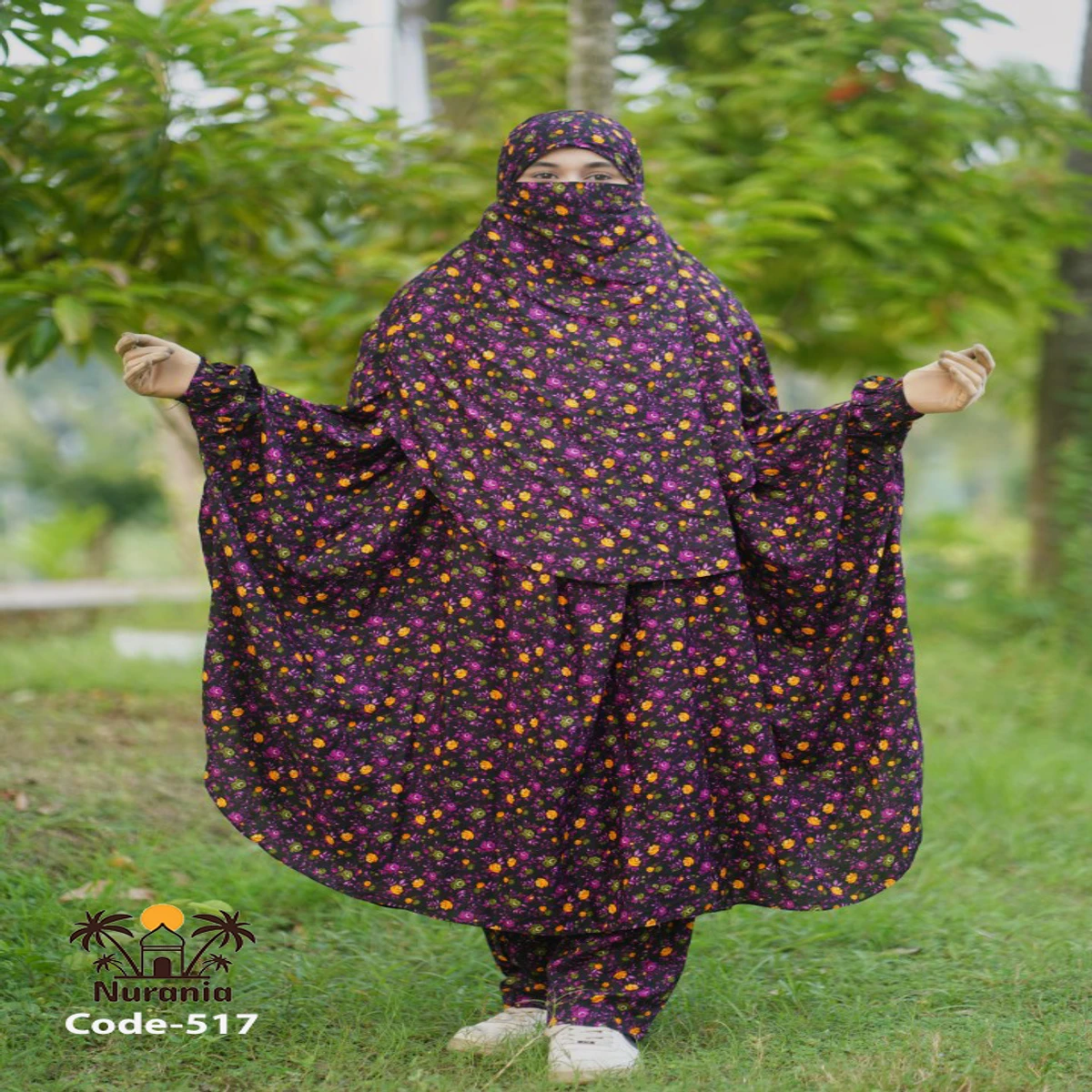 Khimar And Plazo Set - 517 - Thumbnail 3