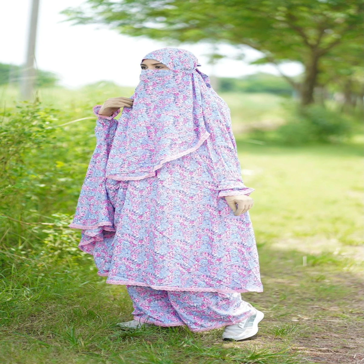 Khimar And Plazo Set - 511 - Thumbnail 3